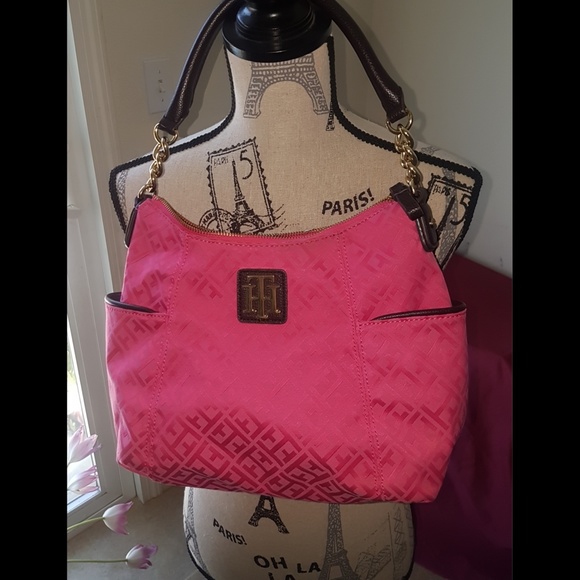 tommy hilfiger pink purse